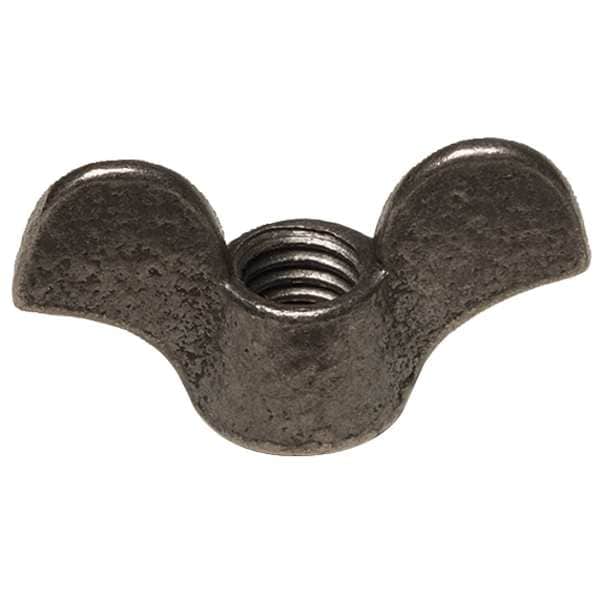 Wing Nut, 5/8"-11, Steel, Black Oxide, 1.188 in Ht, 2-3/4 in Max Wing Span, 10 PK