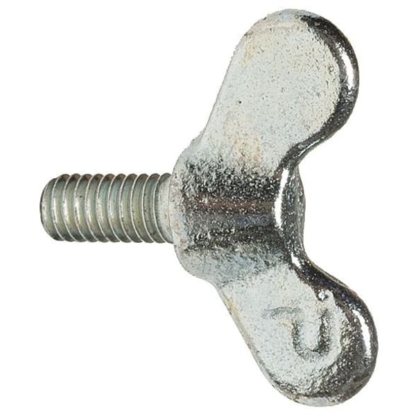 Thumb Screw, 1/2"-13 Thread Size, Wing, Zinc Plated Iron, 1 in Head Ht, 3 in Lg, 25 PK