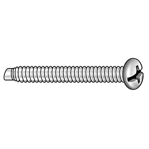 #10-32 x 3/4 in Combination Phillips/Slotted Round Machine Screw, Plain 18-8 Stainless Steel, 5 PK