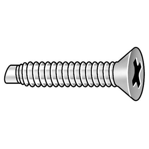 #10-32 x 1 1/4 in Phillips Flat Machine Screw, Plain 18-8 Stainless Steel, 5 PK