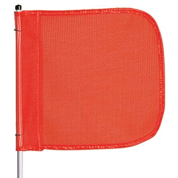 Warning Whip, White Whip, Orange Flag, Fiberglass Whip, Plastic Coated Nylon Mesh Flag