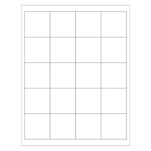 Tape Logic Weather-Resistant Laser Labels, 2" x 2", White, PK2000