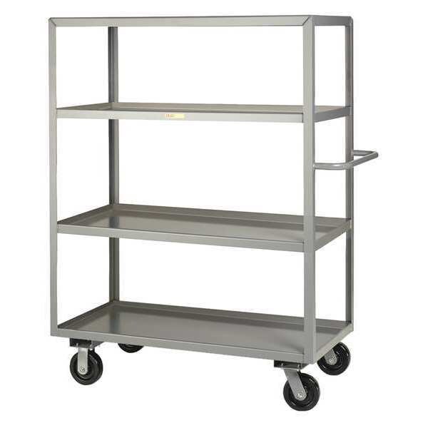 Multi-Shelf Truck, 4-Lip, 30 x 60", Steel, 3600 lb Load Capacity, 4 Shelves, 65" H