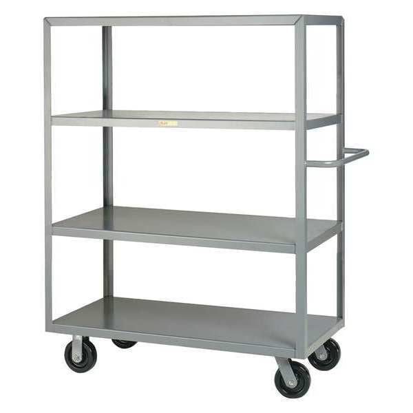 Multi-Shelf Truck, 4-Flush, 24 x 36", Steel, 3600 lb Load Capacity, 4 Shelves, 63-1/2" H