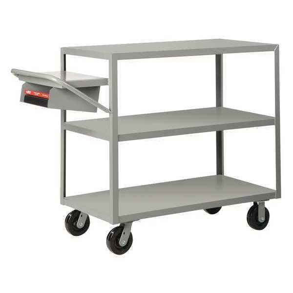 Multi-Shelf Order Picking Truck, 24 x 48", Steel, 3600 lb Load Capacity, 3 Shelves, 45" H