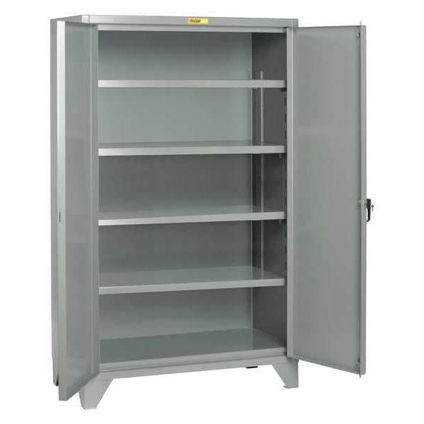 Shelving Storage Cabinet, 78 in H, 60 in W, Gray, 4 Adjustable Shelves