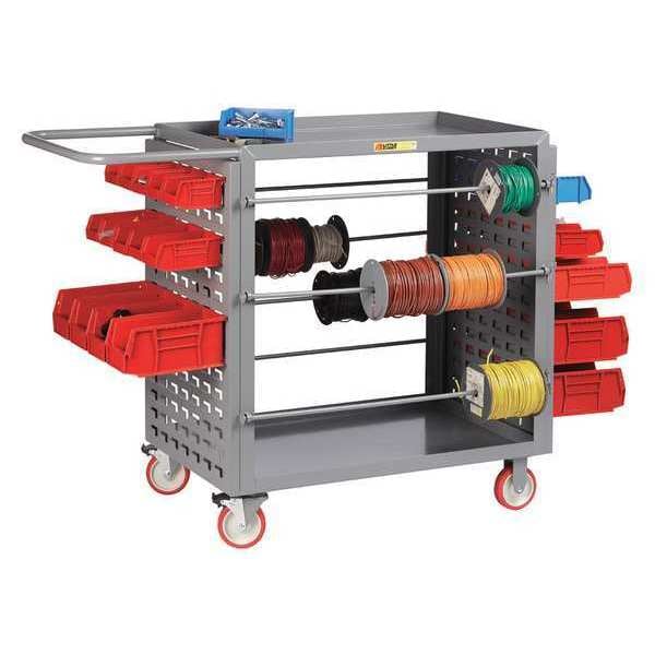 Wire Reel Cart, Louvered Panel, 24 x 36"