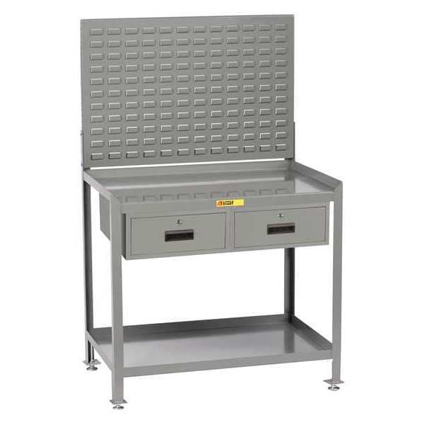 Workstation, 2-Drawer, Louvered, 24 x 36"