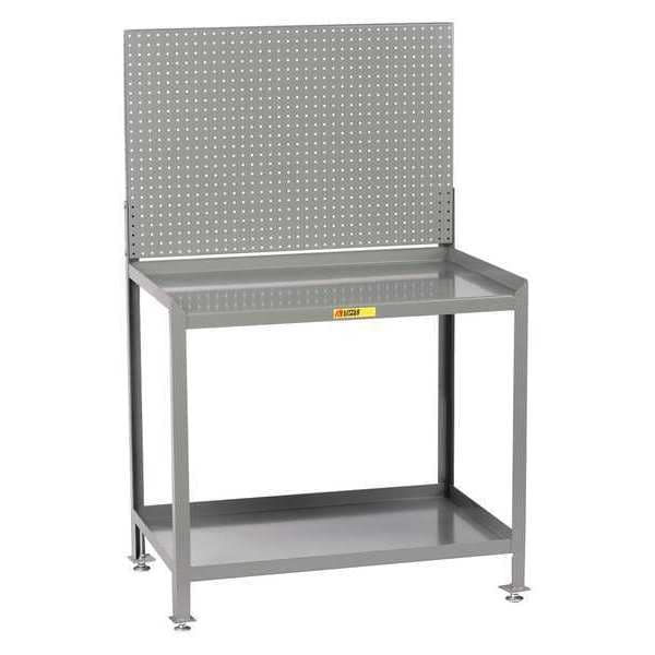 Workstation, 2-Shelf, Pegboard, 24 x 48"
