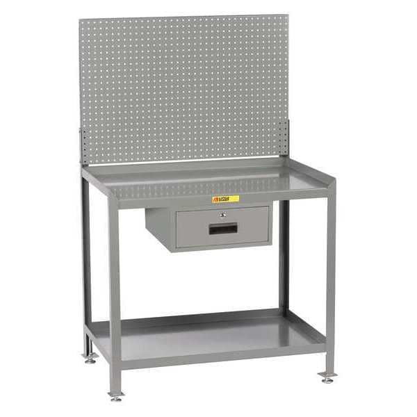 Workstation, 1-Drawer, Pegboard, 24 x 48"