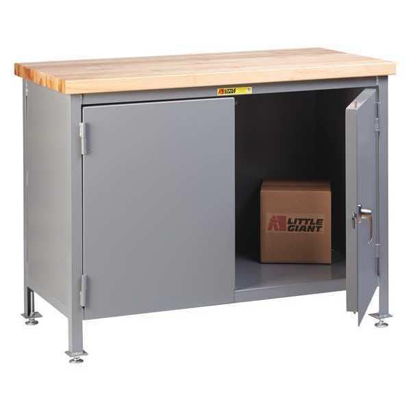 Enclosed Table, Butcher Block Top, 24x24"