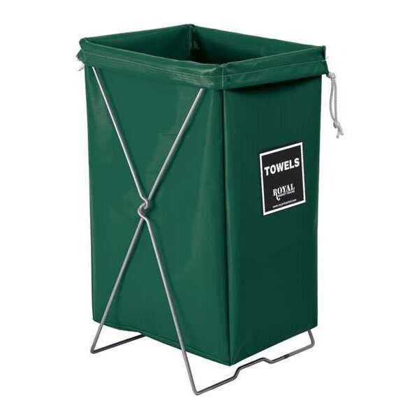 Hamper Kit, Green Vinyl, Towels
