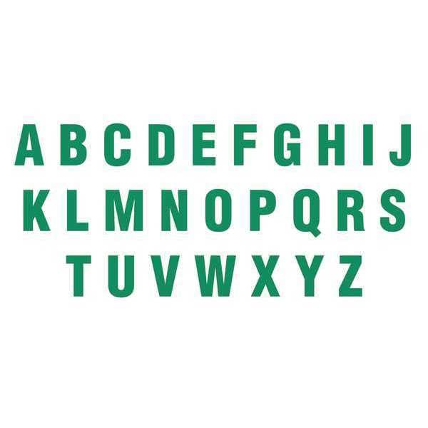 Die Cut Letter Magnets, Green, 6", PK108