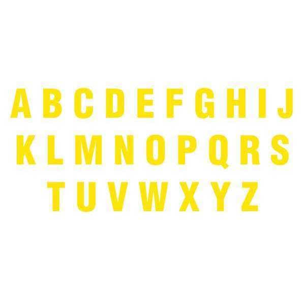 Die Cut Letter Magnets, 3", Yellow, PK108