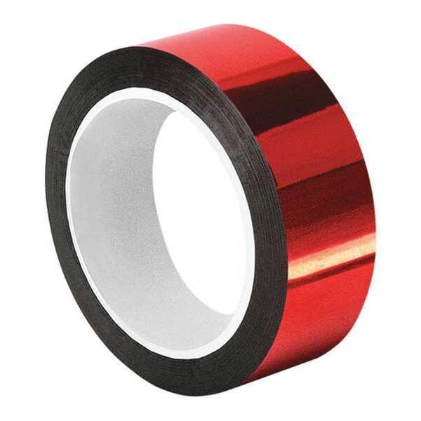 Polyester Film Tape, Red, 1"x72yd.