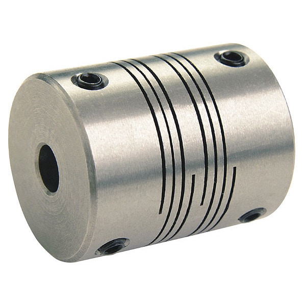 Motion Control Coupling, 4 Beam, 10x7mm, 303 SS, OD 25.4mm, L 31.8mm