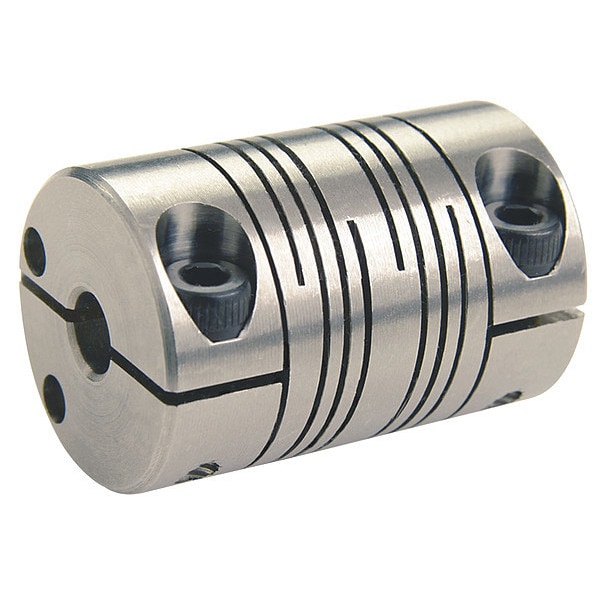 Motion Control Coupling, 6 Beam, 8mmx5/16", 303 SS, OD 0.750", L 1.250"