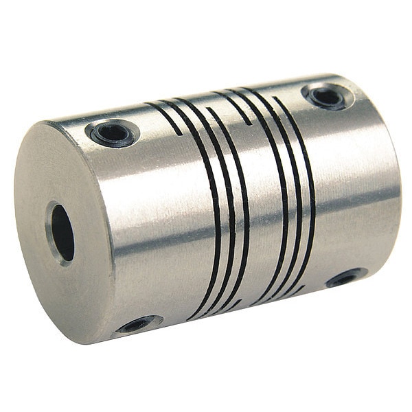 Motion Control Coupling, 6 Beam, 8mmx5/16", 303 SS, OD 0.750", L 1.250"