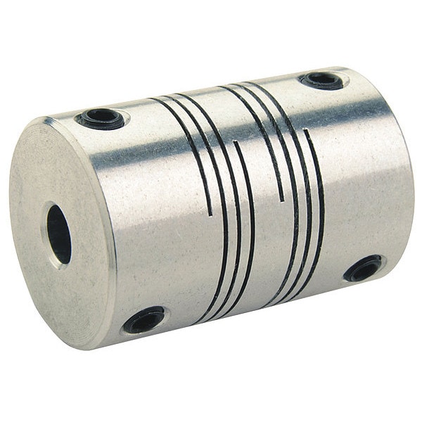 Motion Control Coupling, 6 Beam, 8mmx5/16", Aluminum, OD 0.750", L 1.250"