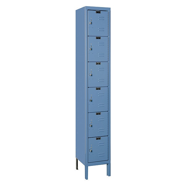 Premium Locker, 12"X18"X78", 6 Tier, Blue