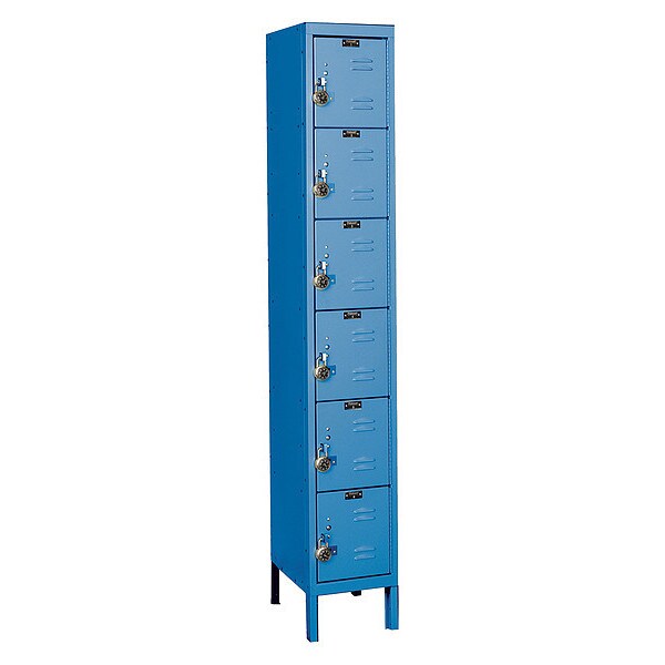 ReadyBuilt Locker, 12"X15"X78", 6 Tier, Blu