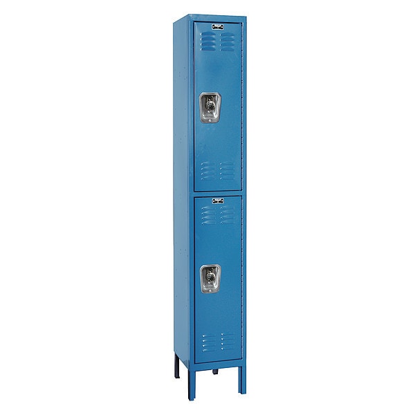 ReadyBuilt Locker, 12"X12"X78", 2 Tier, Blu