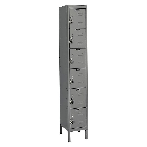 ReadyBuilt Locker, 12X18X78", 6 Tier, Gray
