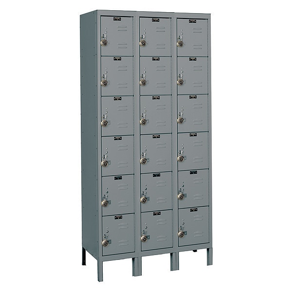 ReadyBuilt Locker, 36X15X78", 6 Tier, Gray