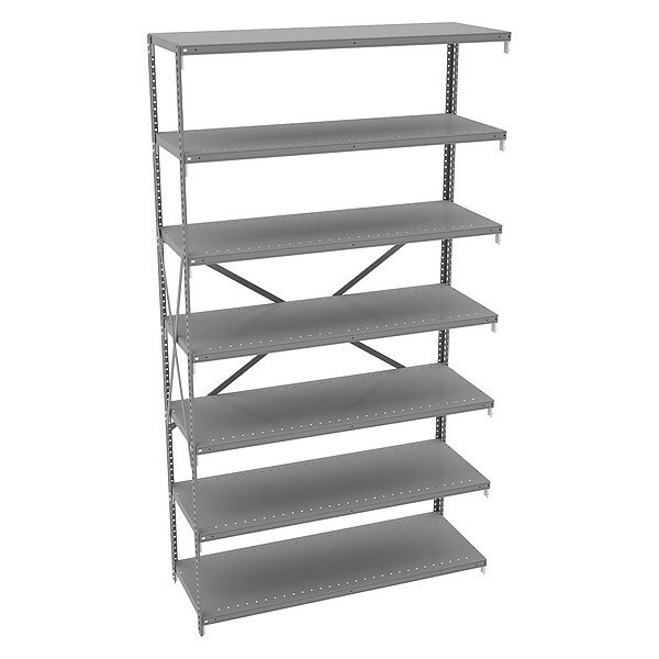 Boltless Shelving, 18"D x 48"W x 87"H, 7 Shelves