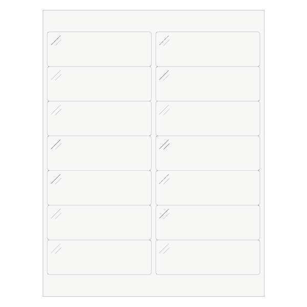 Tape Logic Rectangle Laser Labels, 4" x 1 1/3", Crystal Clear, PK1400