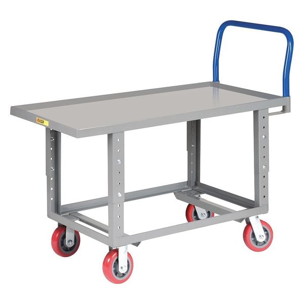 Platform Truck, Adj Height, Lipped, 24x60