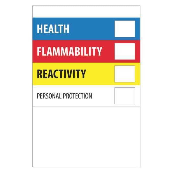 Tape Logic Labels, "Health Flammability Reactivity", 2" x 3", Multiple, 500/Roll