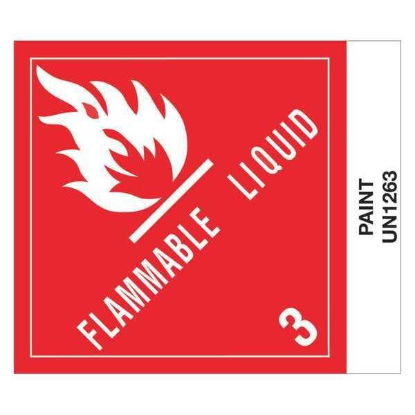 Tape Logic Labels, "Paint", 4" x 4 3/4", Red/White/Black, 500/Roll