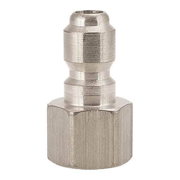 SS303 Plug, Straight Thru 1/2" FPT