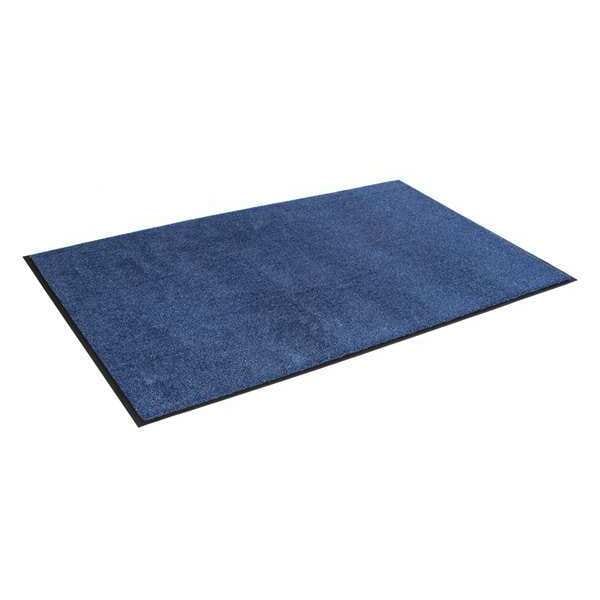 Carpeted Wiper Door Mat, Carpet, Blue, 4' W x 6' L