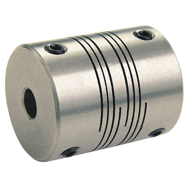 Motion Control Coupling, 4 Beam, 1/2"x10mm, 303 SS, OD 1.250", L 1.500"
