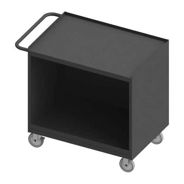 Mobile bench cabinet, work surface, no doors, open storage, 1 shelf