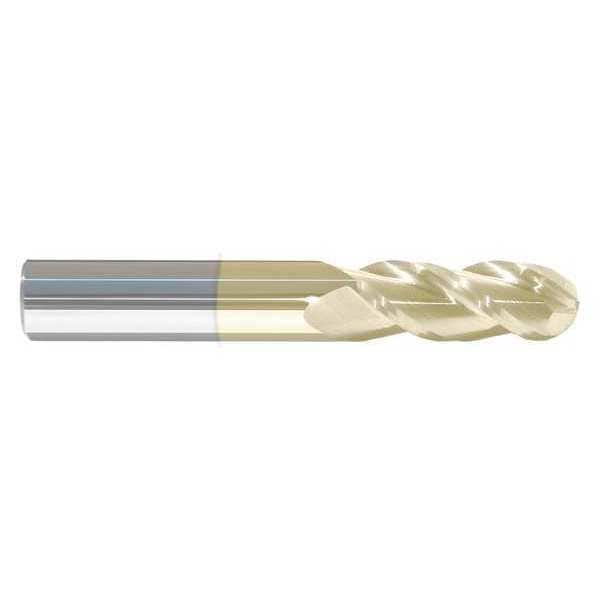 Ball End Mill, 1" Dia, Carbide