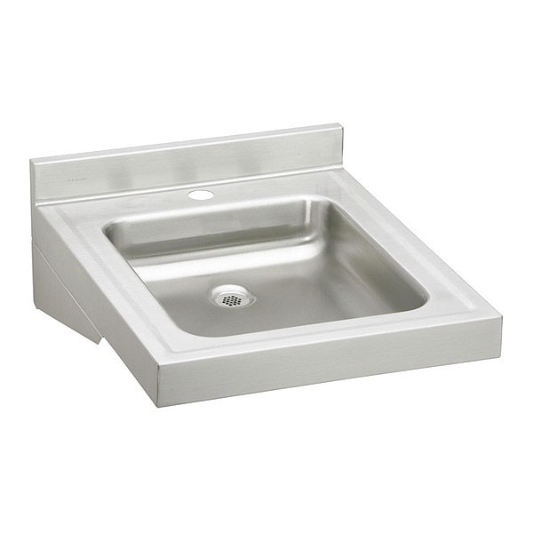 Lavatory Sink 16" x 13.5", 1, 1, Wall Hung, 304 Stainless steel