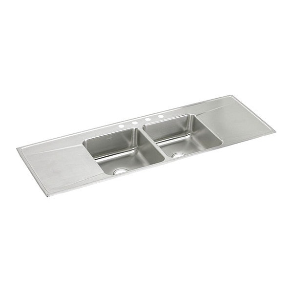 Sink, SS, Double Bowl Top Mount