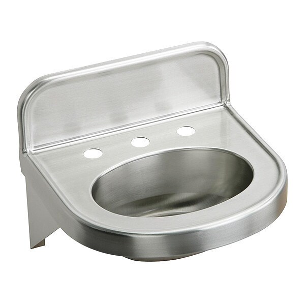Sink, SS, 18x17.06x5-9/16" Lavatory, Number of Holes: 3