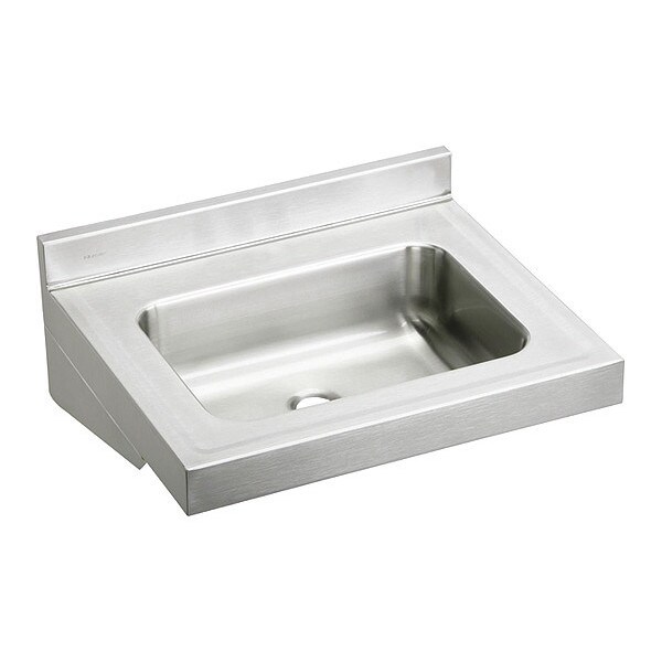 Wall Hung Lavatory Sink, SS, 22x19x5, 1/2", No. of Bowls: 1