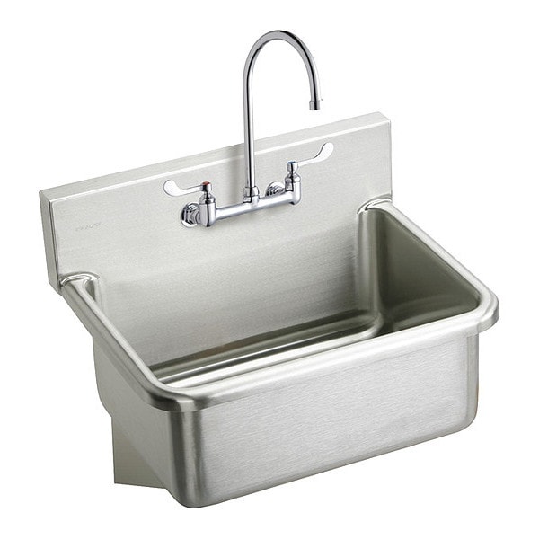 Hand Wash Sink Kit 22" x 16", 1, 2, Wall Hung, 14 ga. 304 Stainless Steel