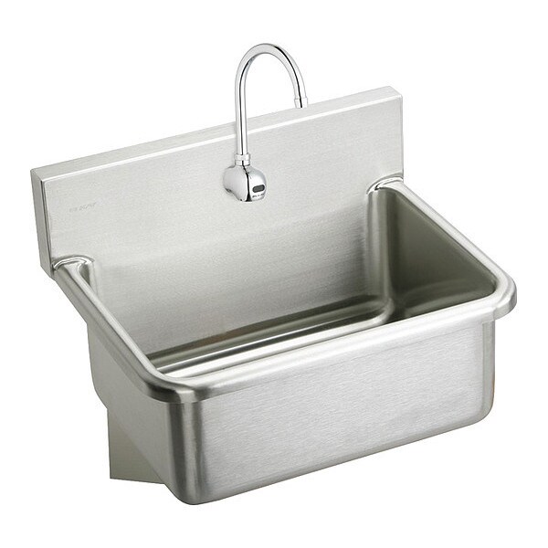 Hand Wash Sink Kit 28" x 16", 1, 1, Wall Hung, 14 ga. 304 Stainless Steel