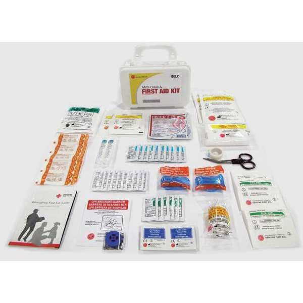 First Aid Kit and Housing, Plastic 71 Components, 25 People Served