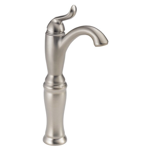 Single Handle Vessel Lavatory Faucet, Single Hole Mount, Stainless Single hole installation Hole