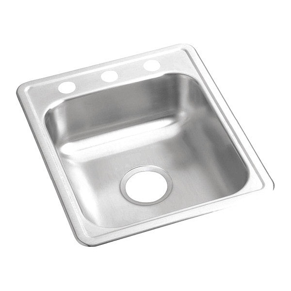Sink, SS, 17x21.25x6.5", Top Bar