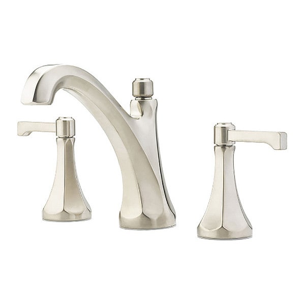 Dual Handle Bathroom Faucet, 8"-14" Mount, Brushed Nickel 3 Hole