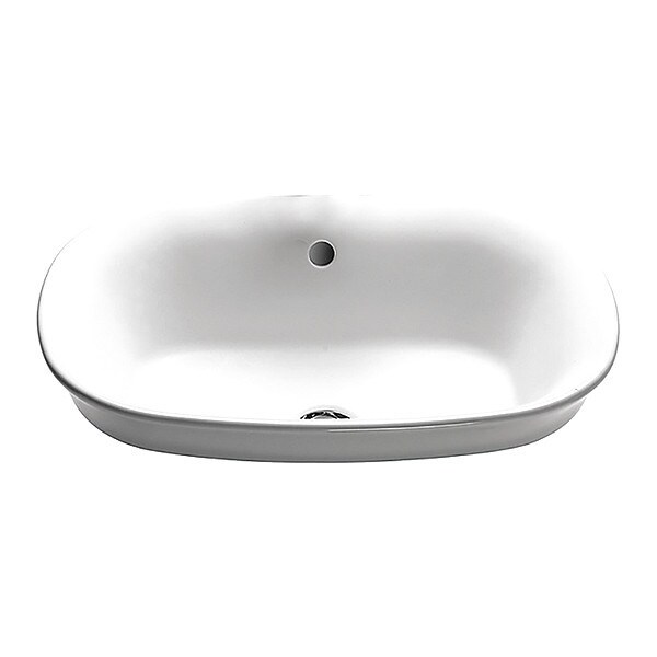 Lvtory Sink w/SanaGloss, Oval, Colonial Wt