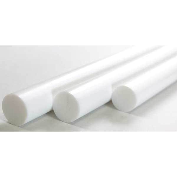 White PTFE Rod Stock 5 ft. L, 1-1/8" Dia.